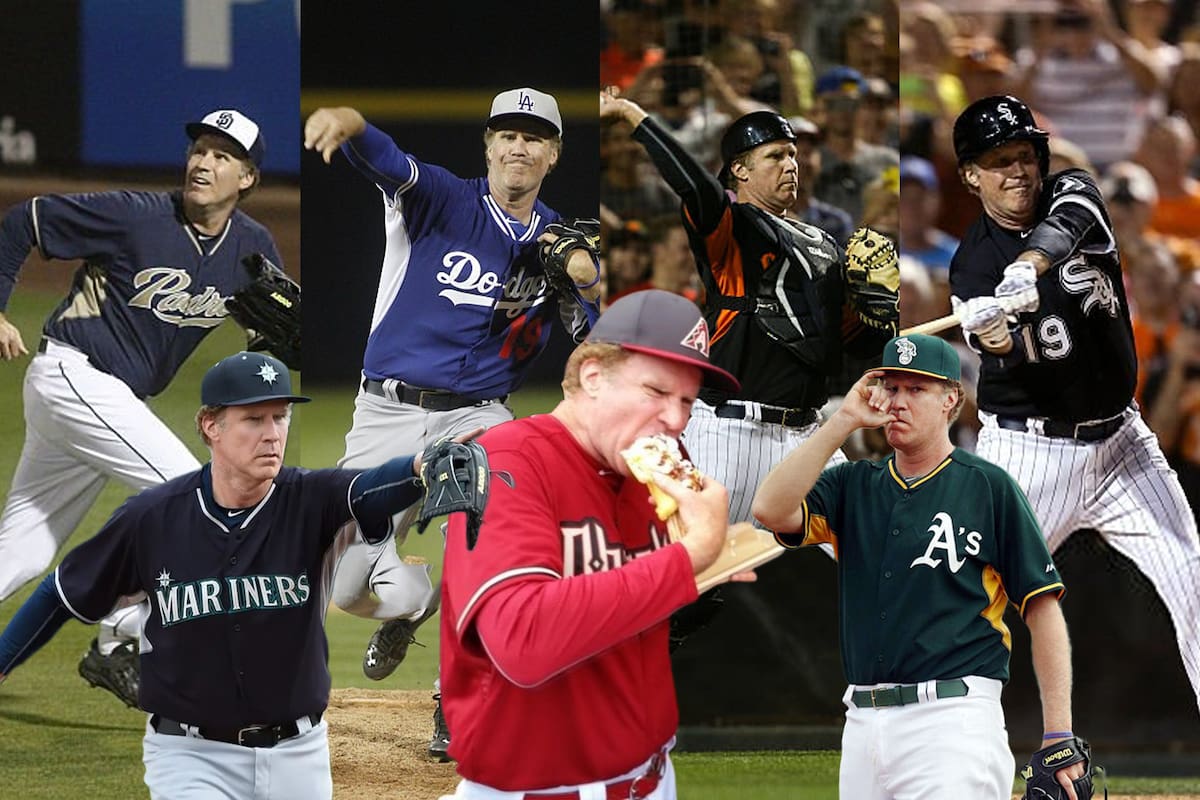 ¡Surrealista! La vez que el actor Will Ferrell jugó con 10 equipos de la MLB en un mismo día