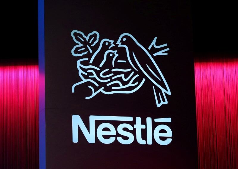 FILE PHOTO: A logo is pictured during the 152nd Annual General Meeting of Nestle in Lausanne, Switzerland April 11, 2019. REUTERS/Denis Balibouse