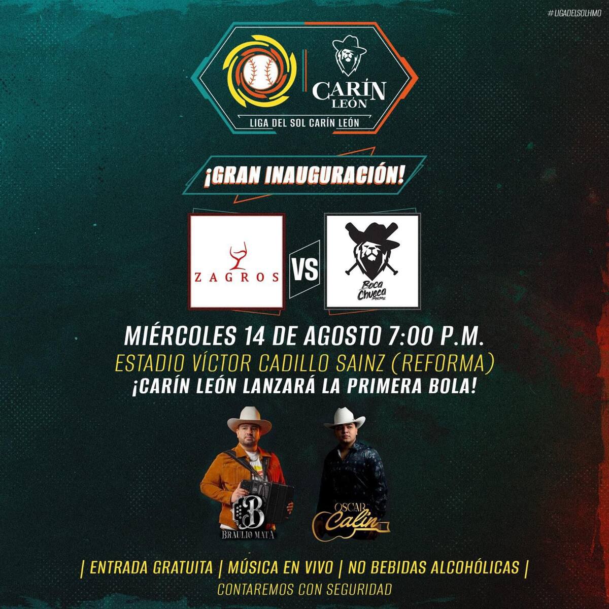 Carin León estará presente en esta edición de la Liga del Sol / Instagram: @ligadelsolhmo