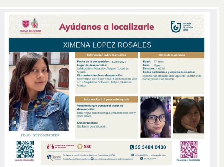 Bloquean avenidas en Tlalpan por desaparición de Ximena López; exigen acción a fiscalía CDMX