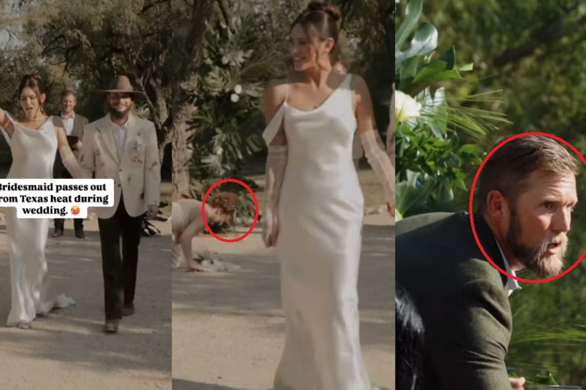 Entre votos y vértigo: dama de honor se desmaya camino al altar y roba toda la atención