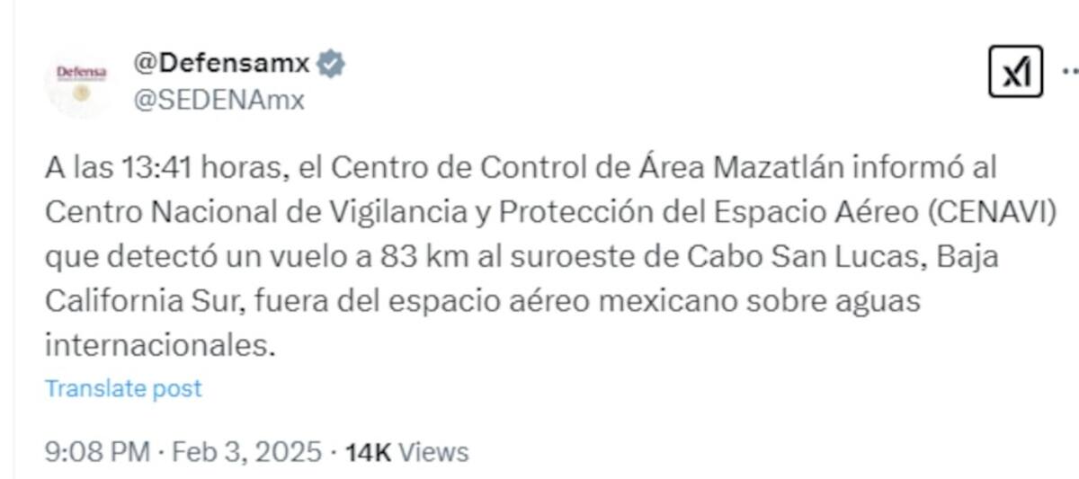 Crédito: X @SEDENAmx