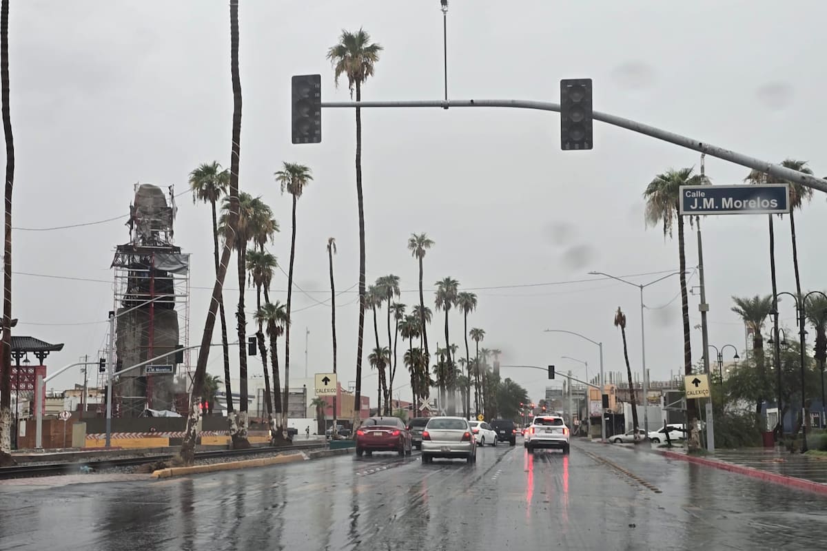 Se presentan lluvias la tarde de este lunes en Mexicali