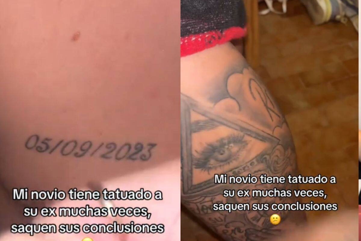 Mujer expone que su novio tiene tatuado a su ex novia muchas veces en el cuerpo