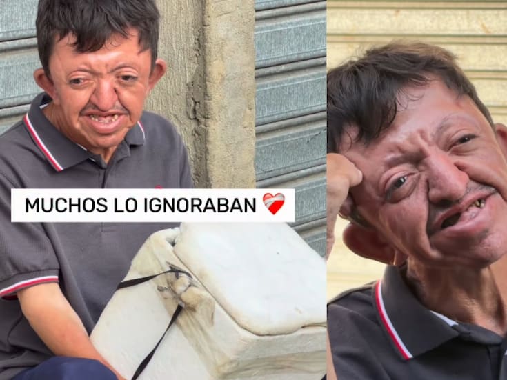 “Todas las noches lloro por mis padres; me gustaría vender más”: vendedor ambulante con discapacidad es ignorado por todos, pero influencer lo ayuda
