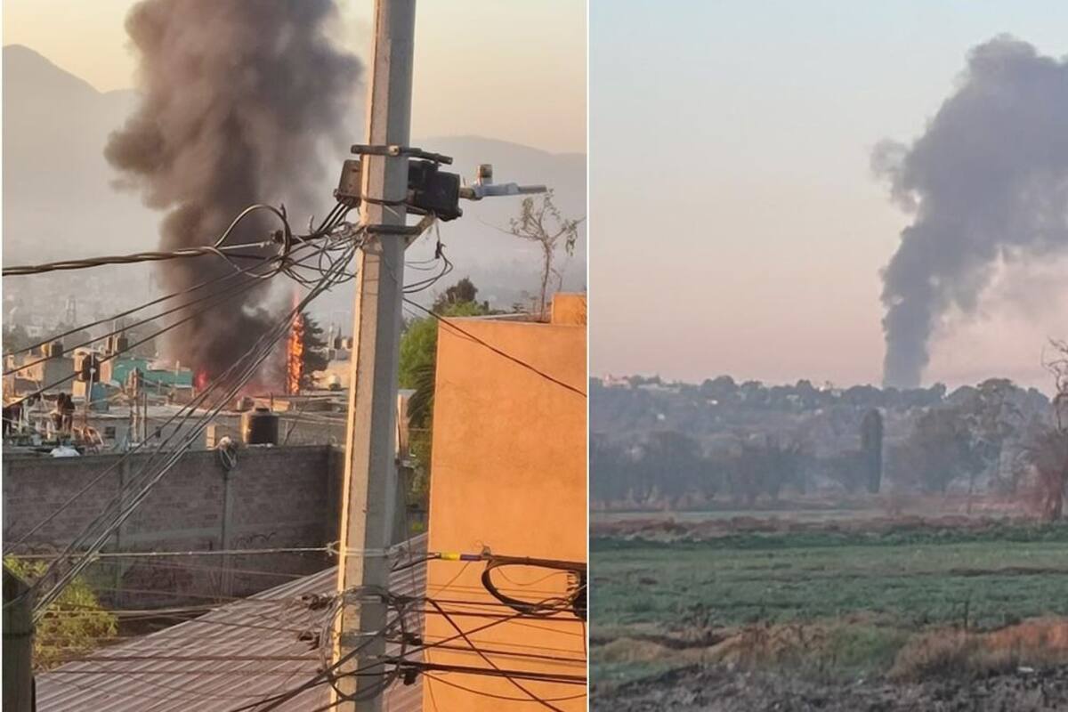 Se incendia taller clandestino de pirotecnia en Tultepec, Edomex