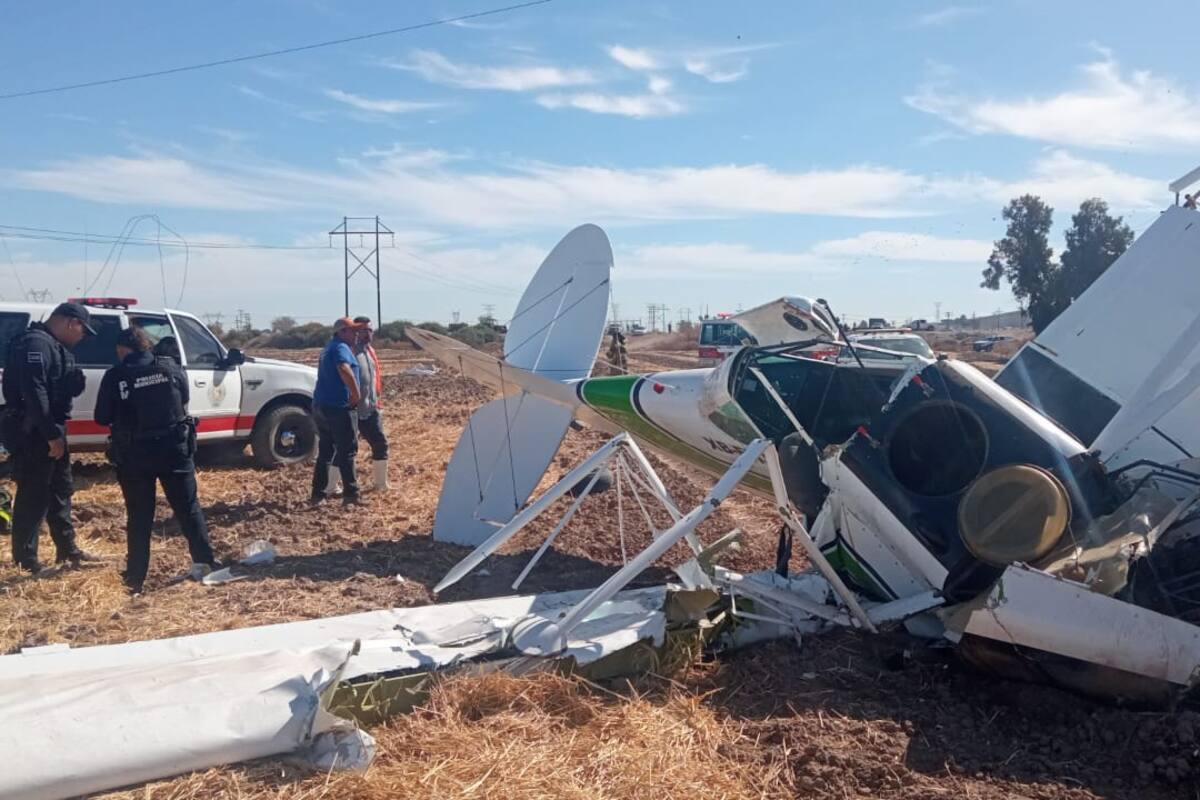 Cae avioneta fumigadora en el valle; piloto resulta herido