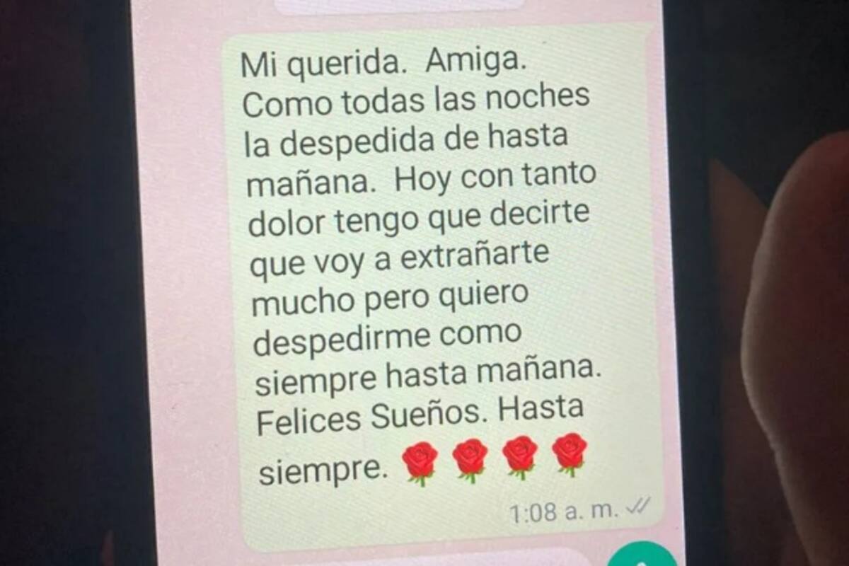 Abuelita manda triste mensaje de 'buenas noches' a su amiga fallecida: "voy a extrañarte mucho"