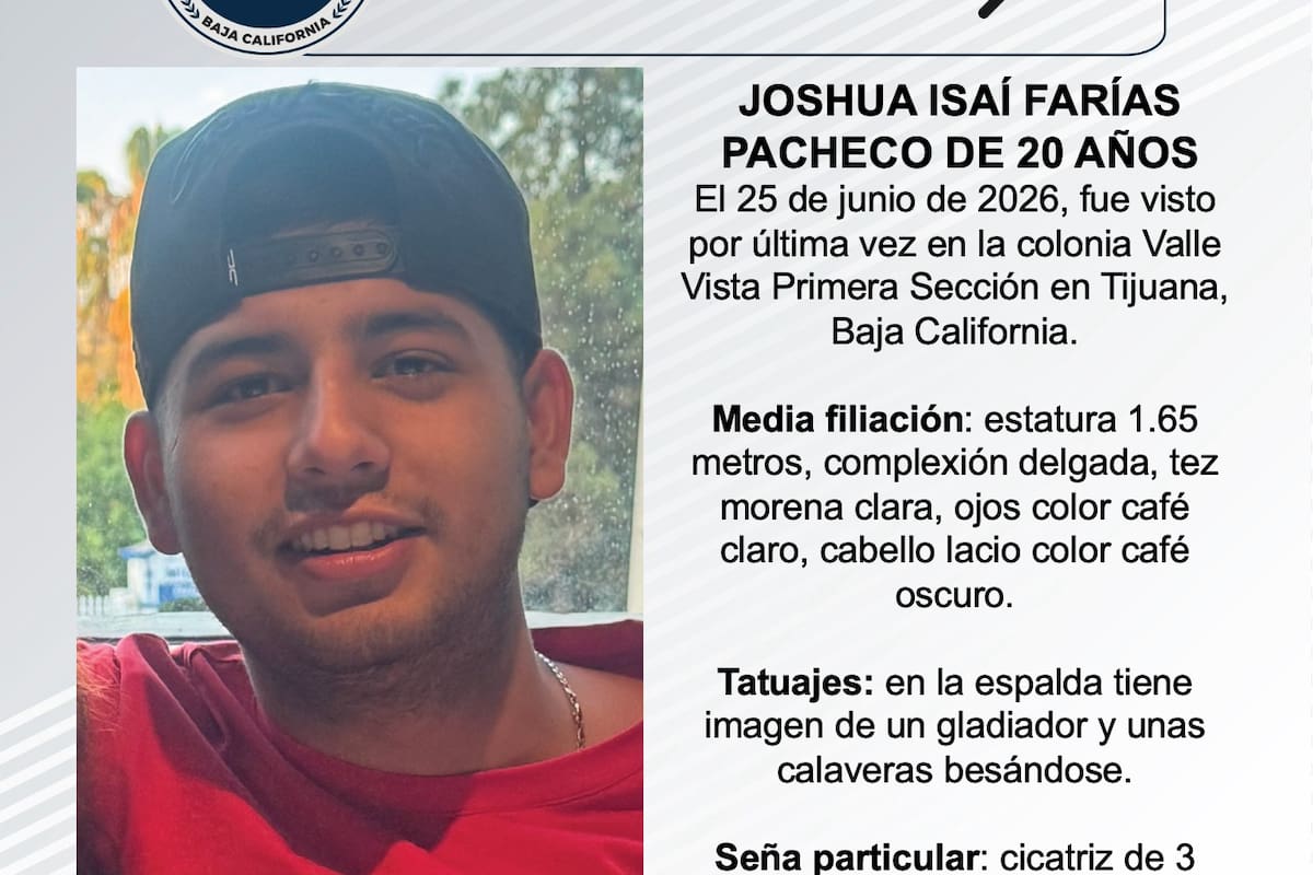Se busca Joshua Isaí Farías Pacheco de 20 años