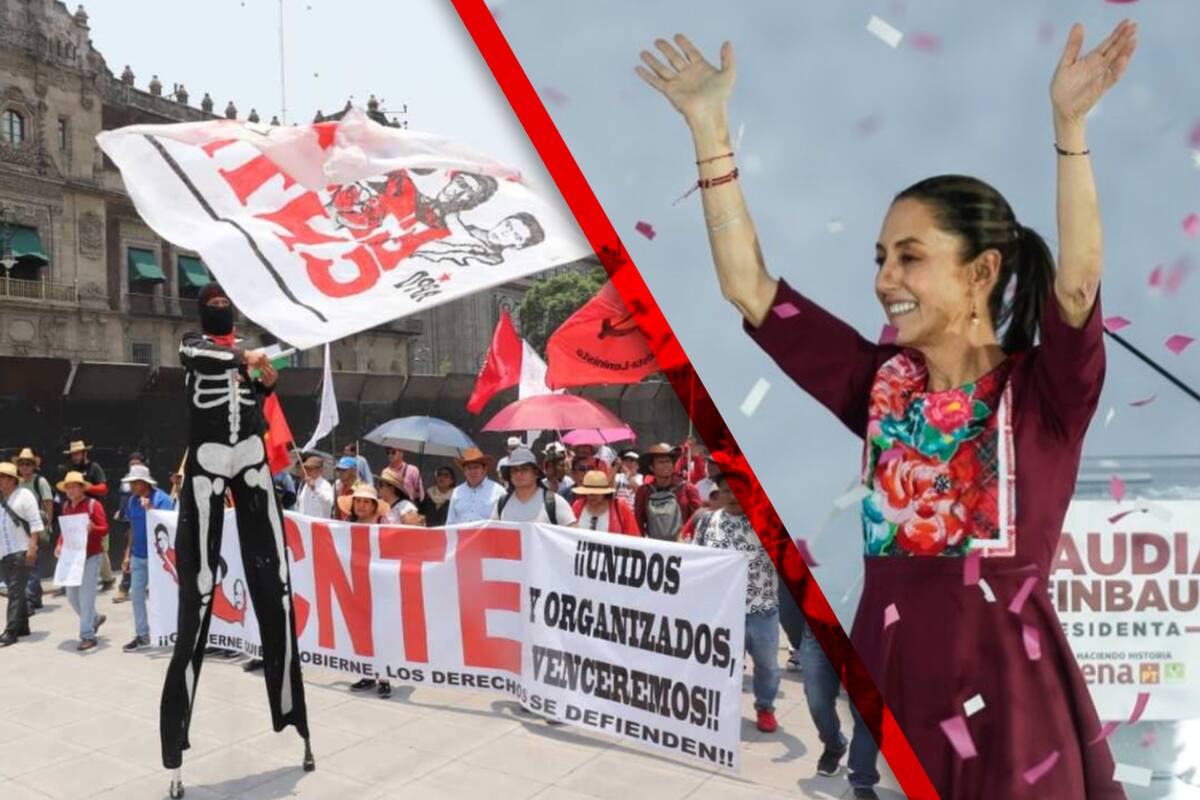 Plantón de la CNTE frente al Zócalo cambia su ubicación debido a cierre de campaña