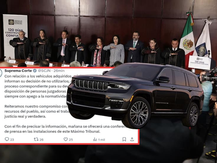 Ministros de la Suprema Corte devolverán camionetas blindadas que costaron millones de pesos tras la polémica por su compra