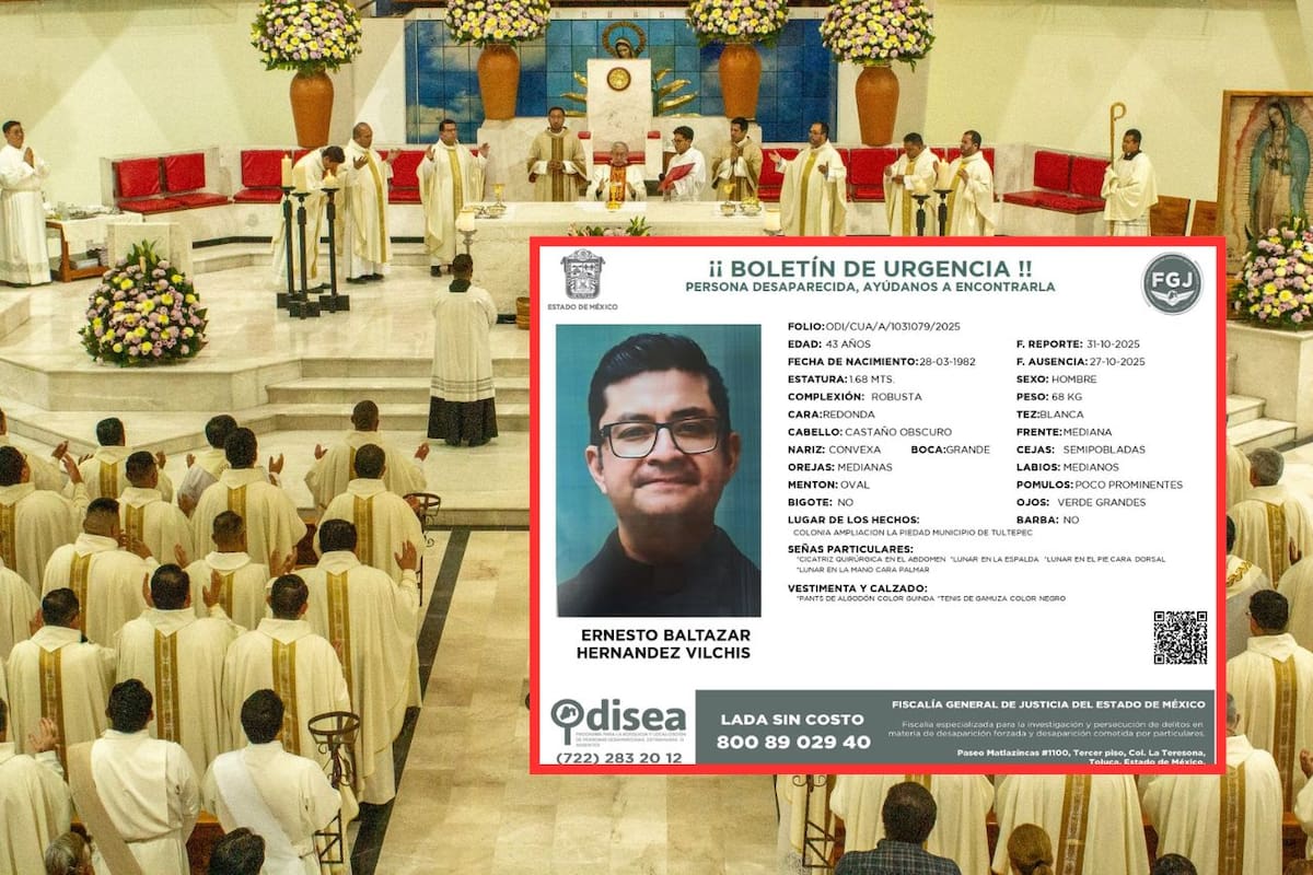 Desaparece sacerdote en el Estado de México: Piden localizar a Ernesto Baltazar Hernández