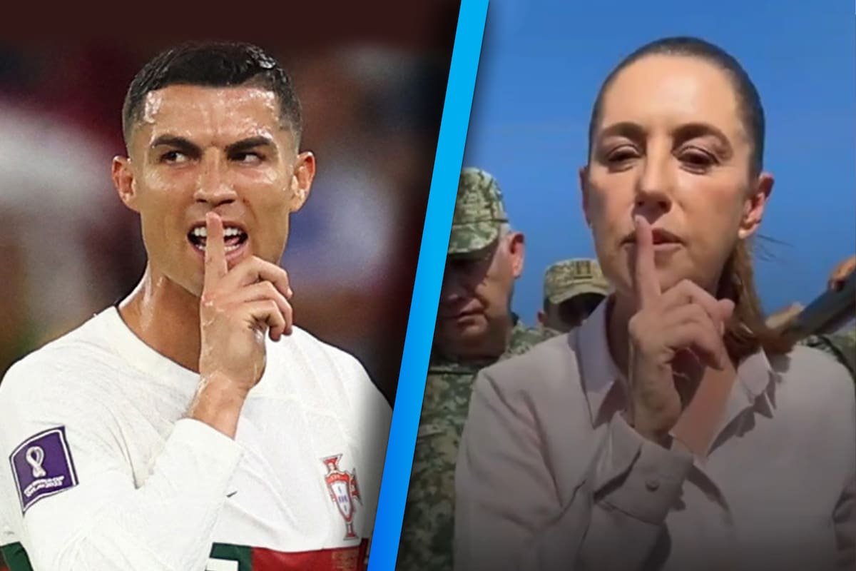 Claudia Sheinbaum se hace viral en TikTok por ser comparada con Cristiano Ronaldo debido a gestos que hizo cuando fue confrontada por damnificados en Veracruz