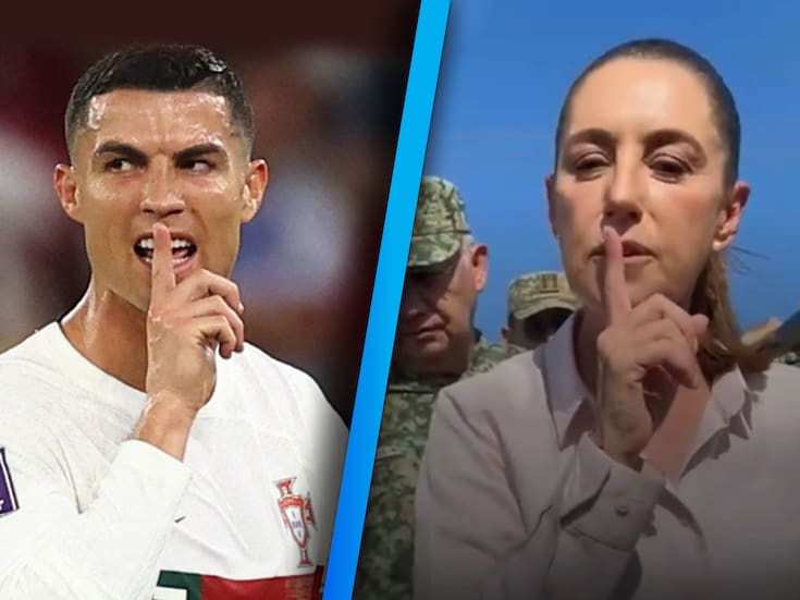 Claudia Sheinbaum se hace viral en TikTok por ser comparada con Cristiano Ronaldo debido a gestos que hizo cuando fue confrontada por damnificados en Veracruz