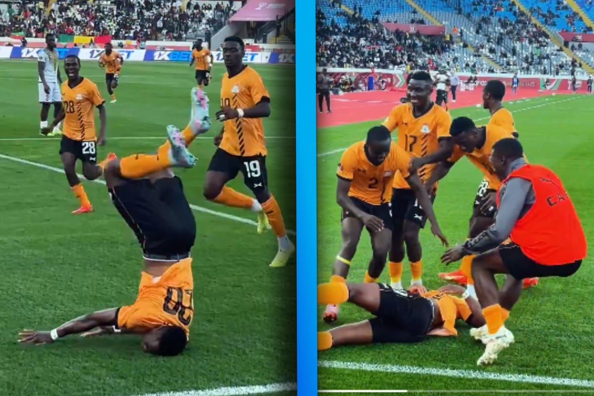 VIDEO: Futbolista africano intentó hacer una voltereta tras marcar gol y terminó lesionándose en cuello