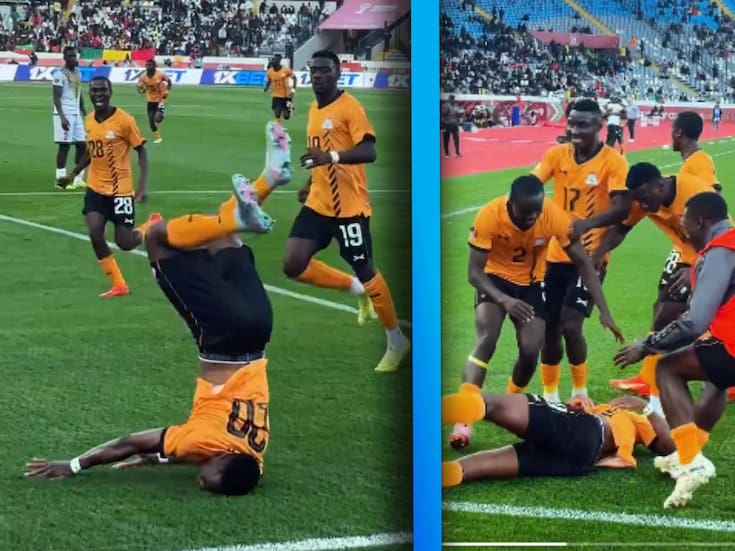 VIDEO: Futbolista africano intentó hacer una voltereta tras marcar gol y terminó lesionándose en cuello