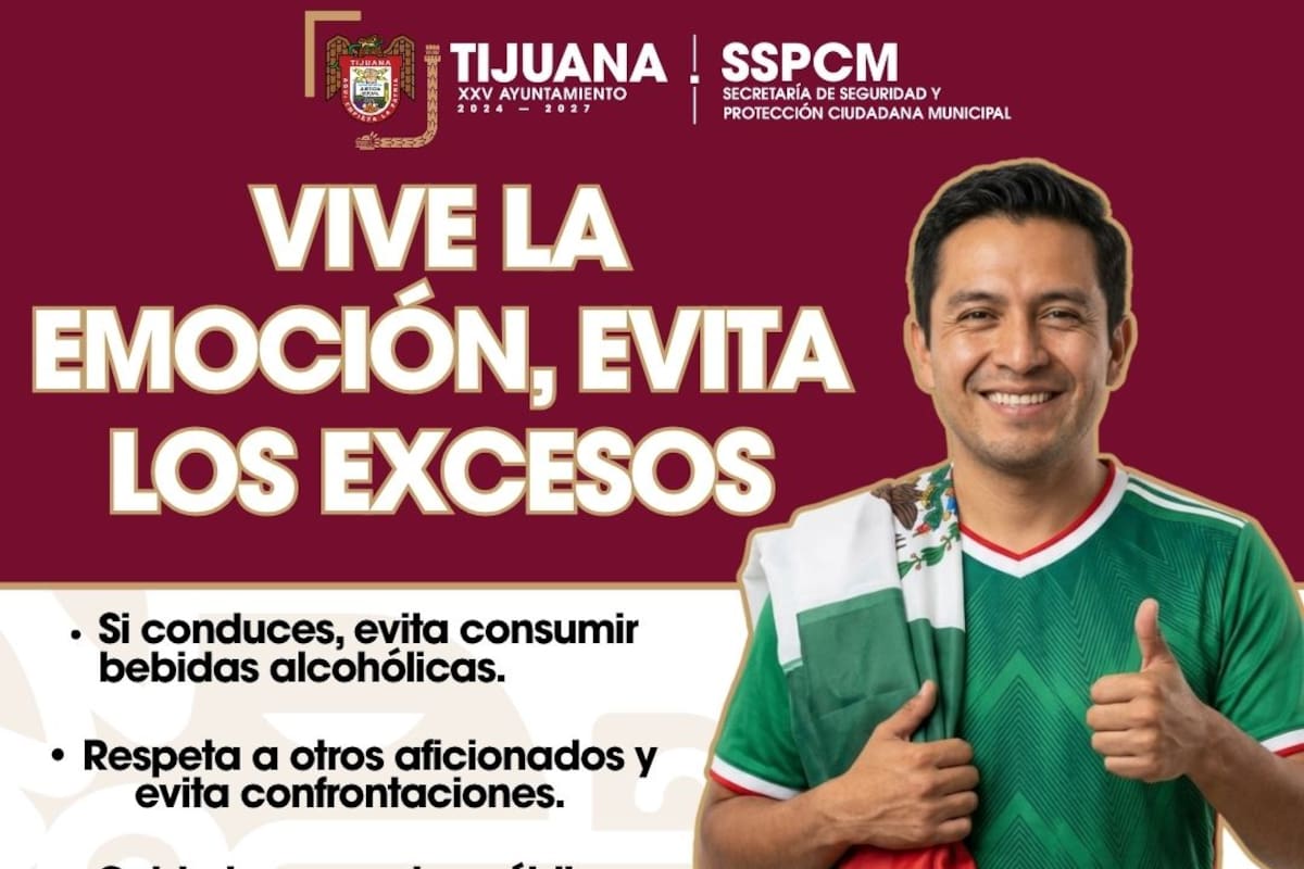 SSPCM llama a disfrutar el partido México vs Inglaterra con responsabilidad y sin poner en riesgo la seguridad