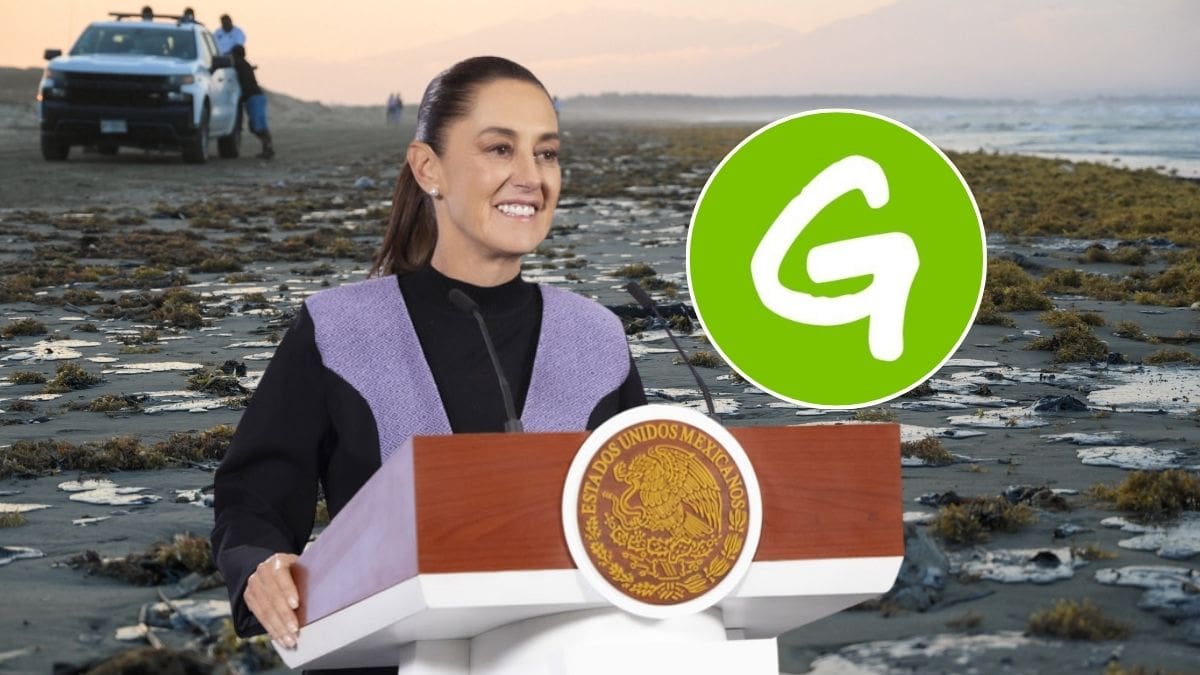 Sheinbaum desacredita imagen de derrame en el Golfo de México