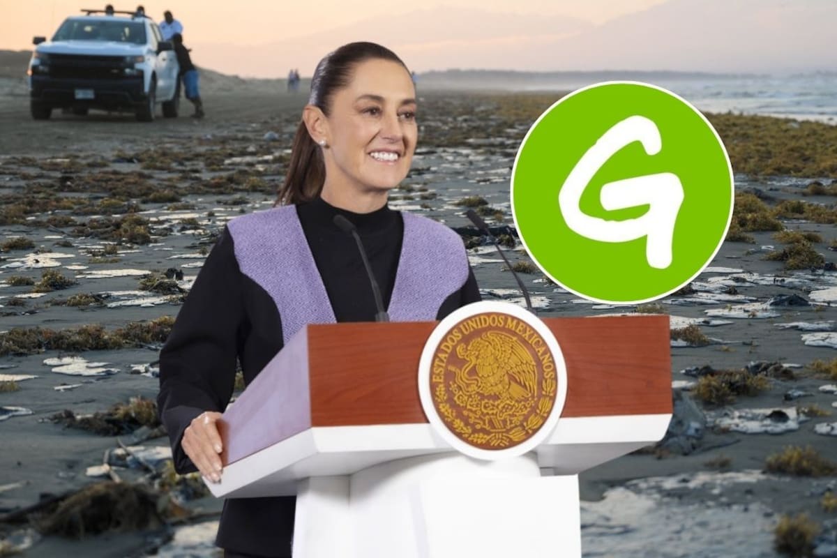 Claudia Sheinbaum desacredita imagen de derrame en el Golfo de México y exhibe a Greenpeace; organización admite error en infografía pero mantiene denuncia ambiental