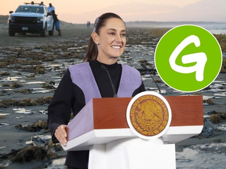 Claudia Sheinbaum desacredita imagen de derrame en el Golfo de México y exhibe a Greenpeace; organización admite error en infografía pero mantiene denuncia ambiental