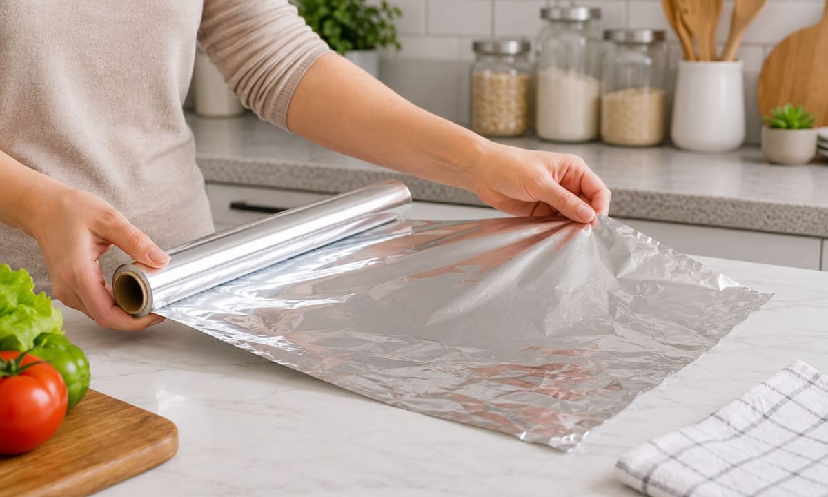 El papel de aluminio tiene múltiples aplicaciones en el hogar que sirven para mucho más que cocinar ya que permite afilar tijeras, mejorar el Wi-Fi o planchar la ropa en la mitad del tiempo al reflejar el calor | Imagen hecha con IA