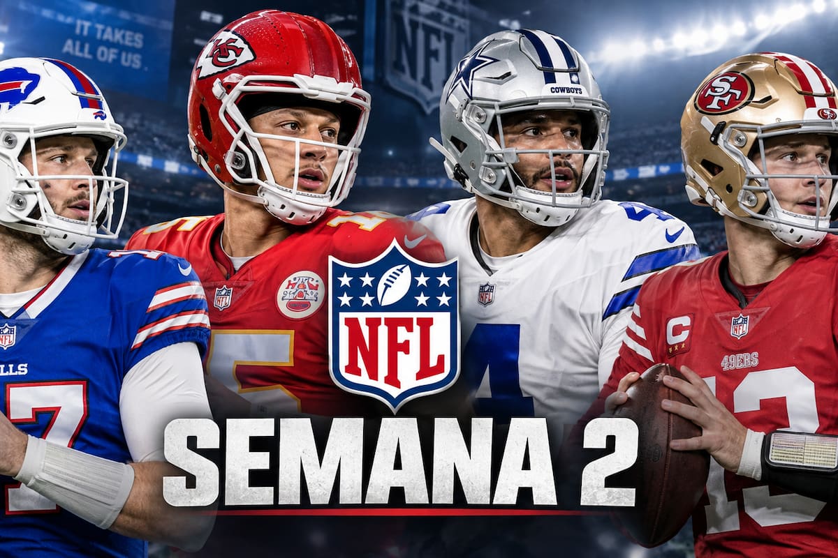 NFL 2026: Fechas, horarios y transmisión de todos los juegos de la Semana 2