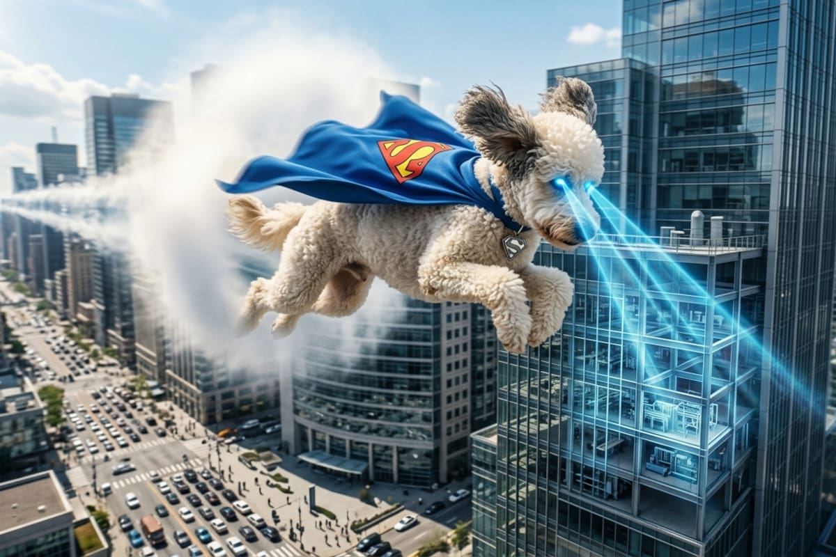 ¿Cómo sería un perro con los poderes de Krypto en la vida real?