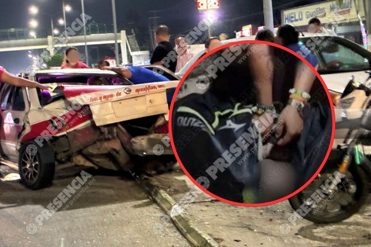 Mujer roba a gemelos de 10 meses durante la confusión de un accidente vial en Minatitlán, Veracruz