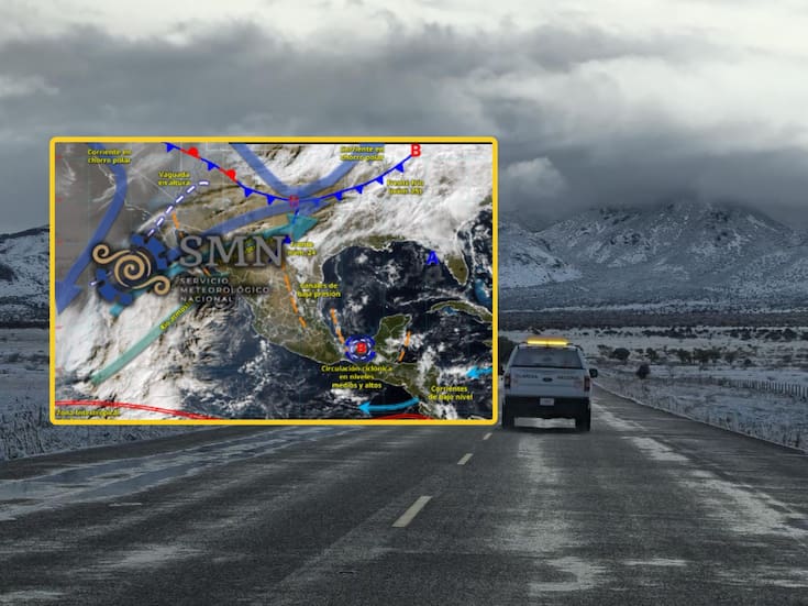 Gran masa de aire ártico ‘congelará’ estas ciudades martes y miércoles con lluvias torrenciales, nieve, evento Norte y mínimas de hasta -10°C en algunos estados