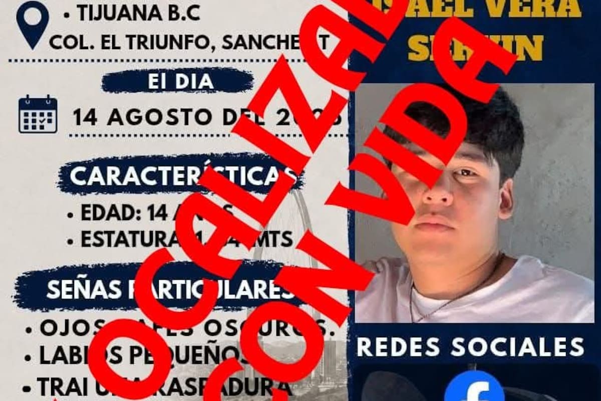Localizan con vida a adolescente reportado como desaparecido en Tijuana