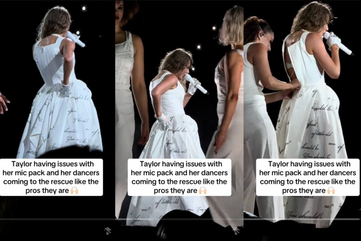 Taylor Swift sufre desperfecto con su micrófono en media canción en su ‘The Eras Tour’