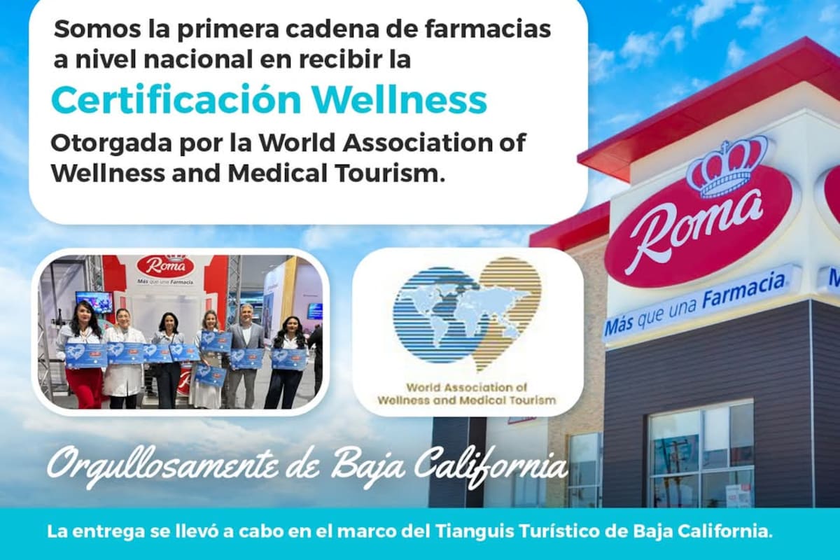 Farmacias ROMA, primera cadena certificada en Turismo de Salud en México