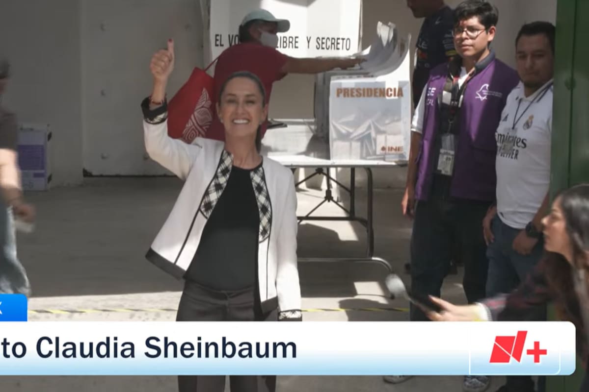 Claudia Sheinbaum vota en Tlalpan