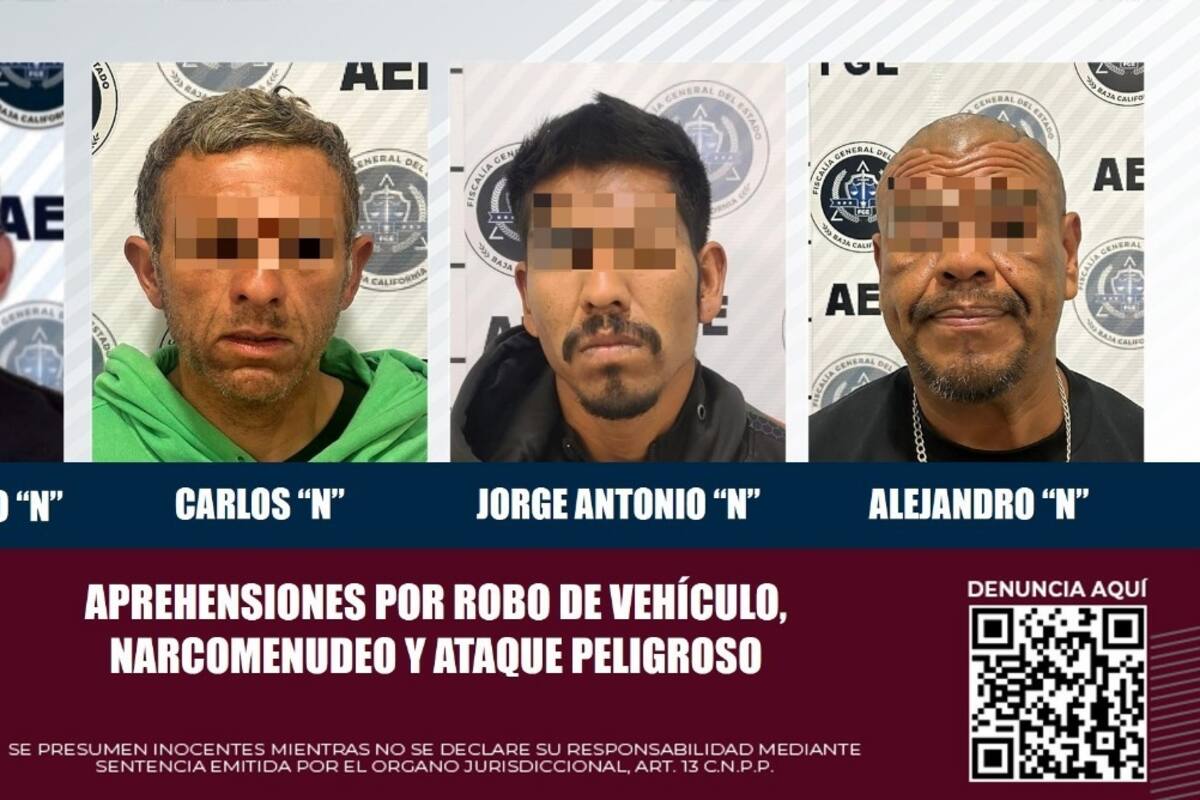 Capturan a cuatro con órdenes de aprehensión