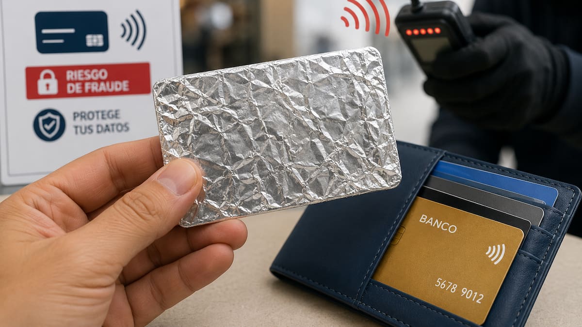 Expertos revelan que el truco de envolver las tarjetas bancarias en papel aluminio para evitar el fraude electrónico tiene una base científica, pero especialistas advierten que no basta para evitar fraudes