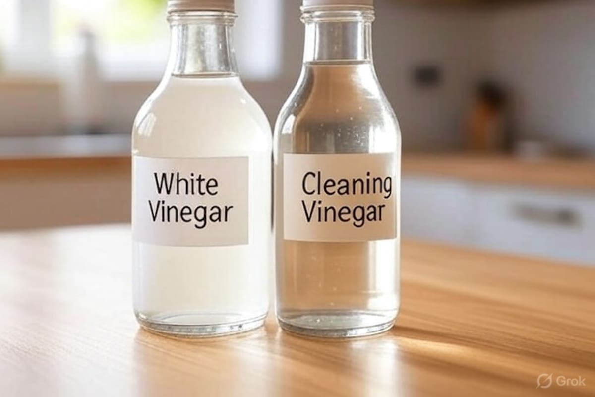 ¿Puedes usar vinagre de limpieza como el blanco? Estas son sus diferencias