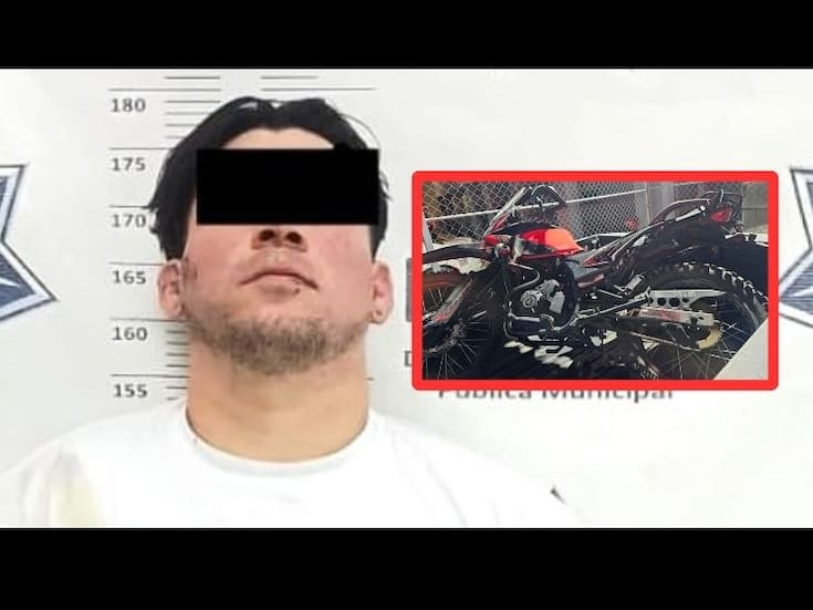 Motociclista detenido con navaja y orden de aprehensión por robo