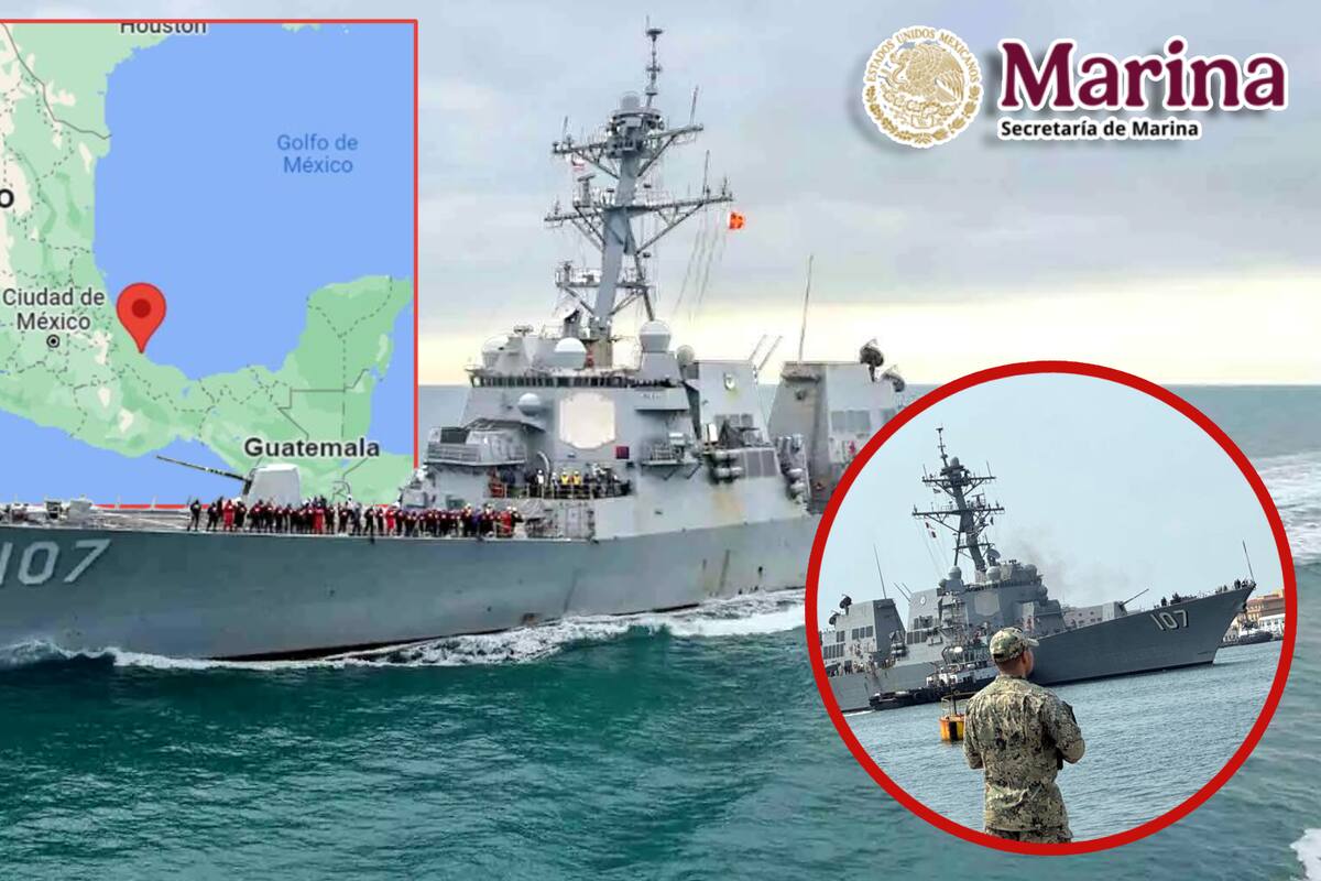 Atraca en Veracruz buque de guerra USS Gravely que EEUU envió al Golfo de México para reforzar la seguridad marítima en la frontera sur