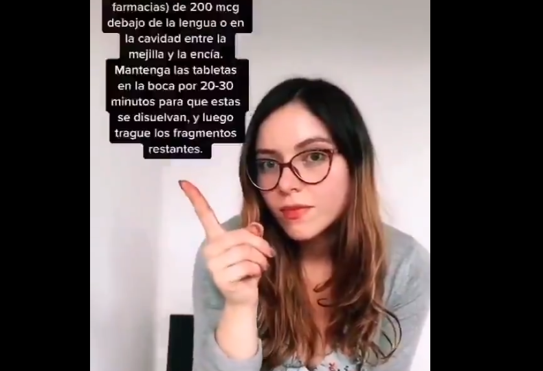 Estefanía Veloz hace TikTik para promover el aborto seguro; religiosos la critican