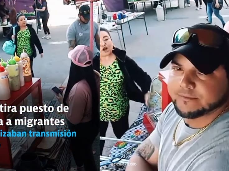 IMPACTANTE: Mujer se enfurece y tira por completo el puesto de unos vendedores ambulantes venezolanos, generando viralidad