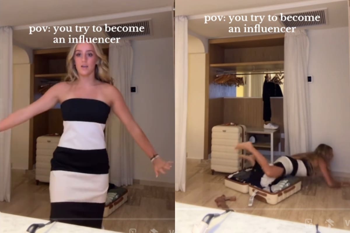 En su intento de ser influencer, esta joven sufre una tremenda caída al grabar un vídeo para redes
