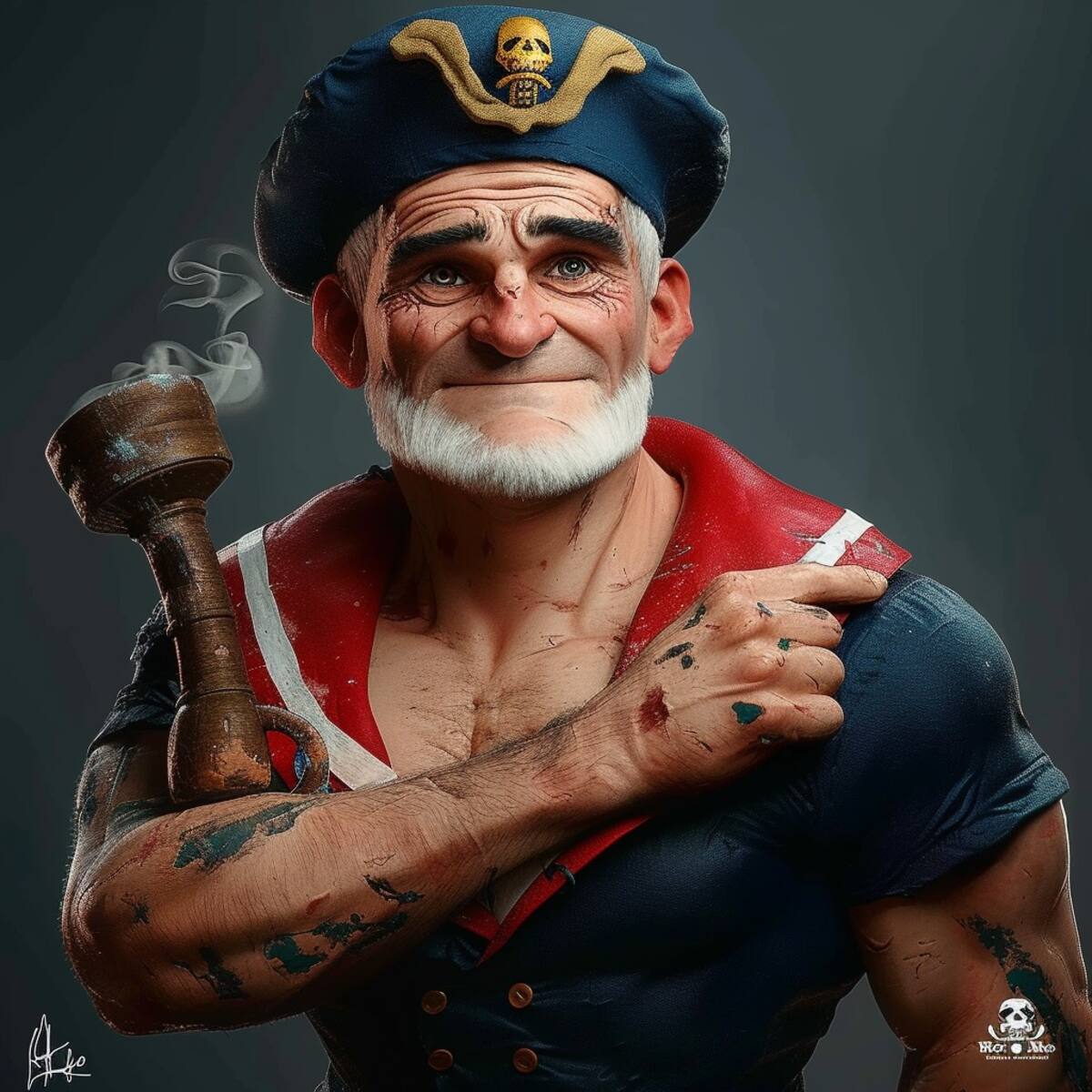 Midjourney desafía las convenciones: Popeye ahora es un icono de fortaleza y atractivo en el mundo digital.