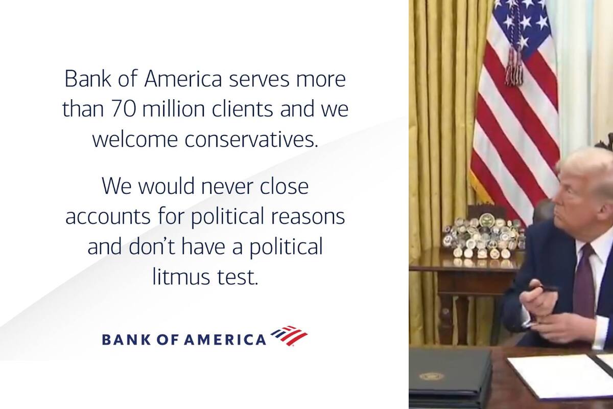 Bank of America niega acusaciones de TRUMP que “bloquea a los conservadores”
