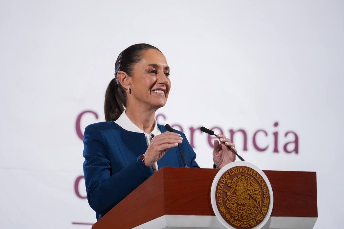La presidenta Claudia Sheinbaum Pardo en su "mañanera del Pueblo" del 27 de febrero del 2025. | Crédito: Presidencia