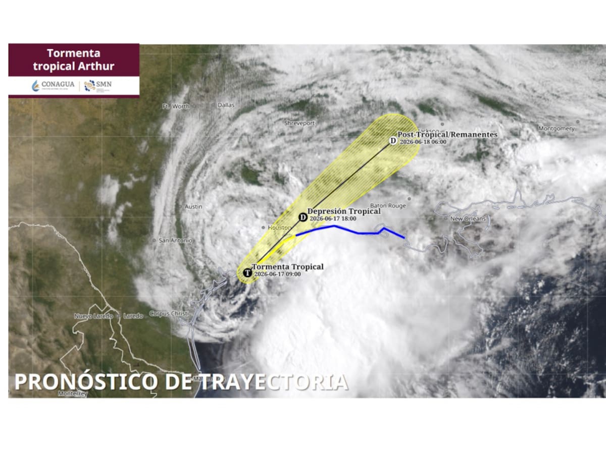 Tormenta tropical Arthur. | Foto: SMN.
