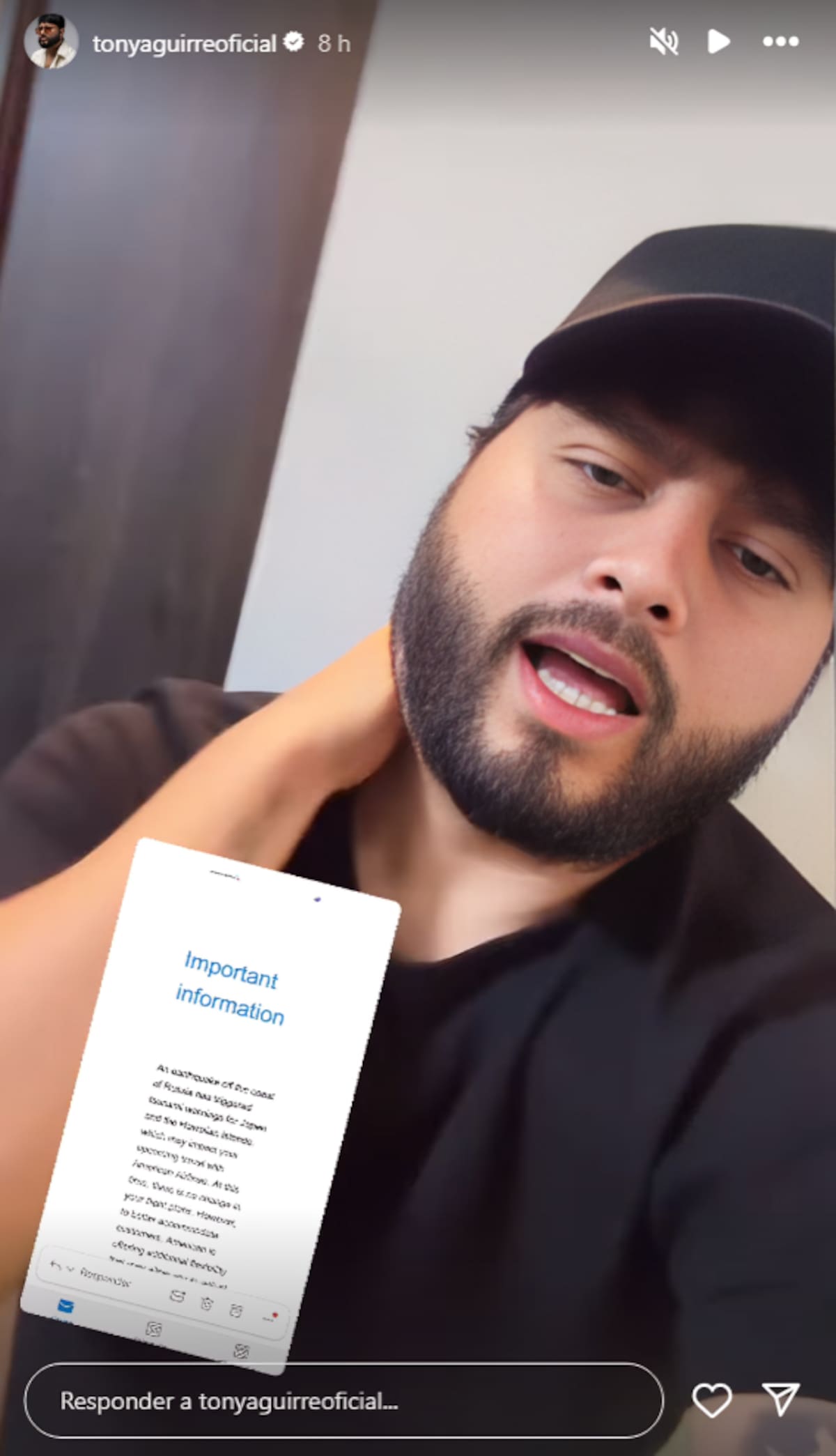 Influencer sonorense Tony Aguirre queda varado en Japón tras alerta de tsunami por sismo en Rusia