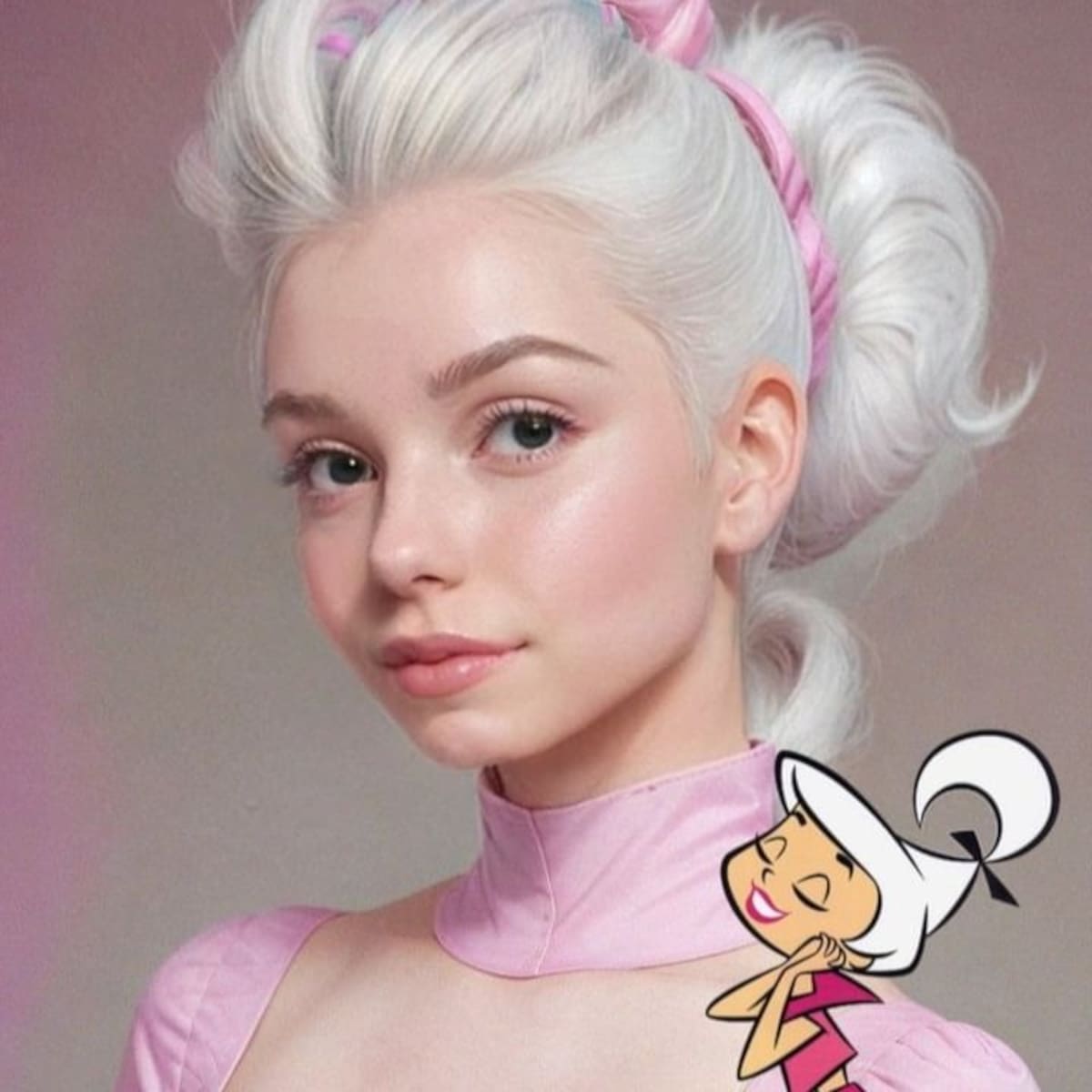 Lucero, la querida adolescente de Los Supersónicos, cobra vida en esta representación realista