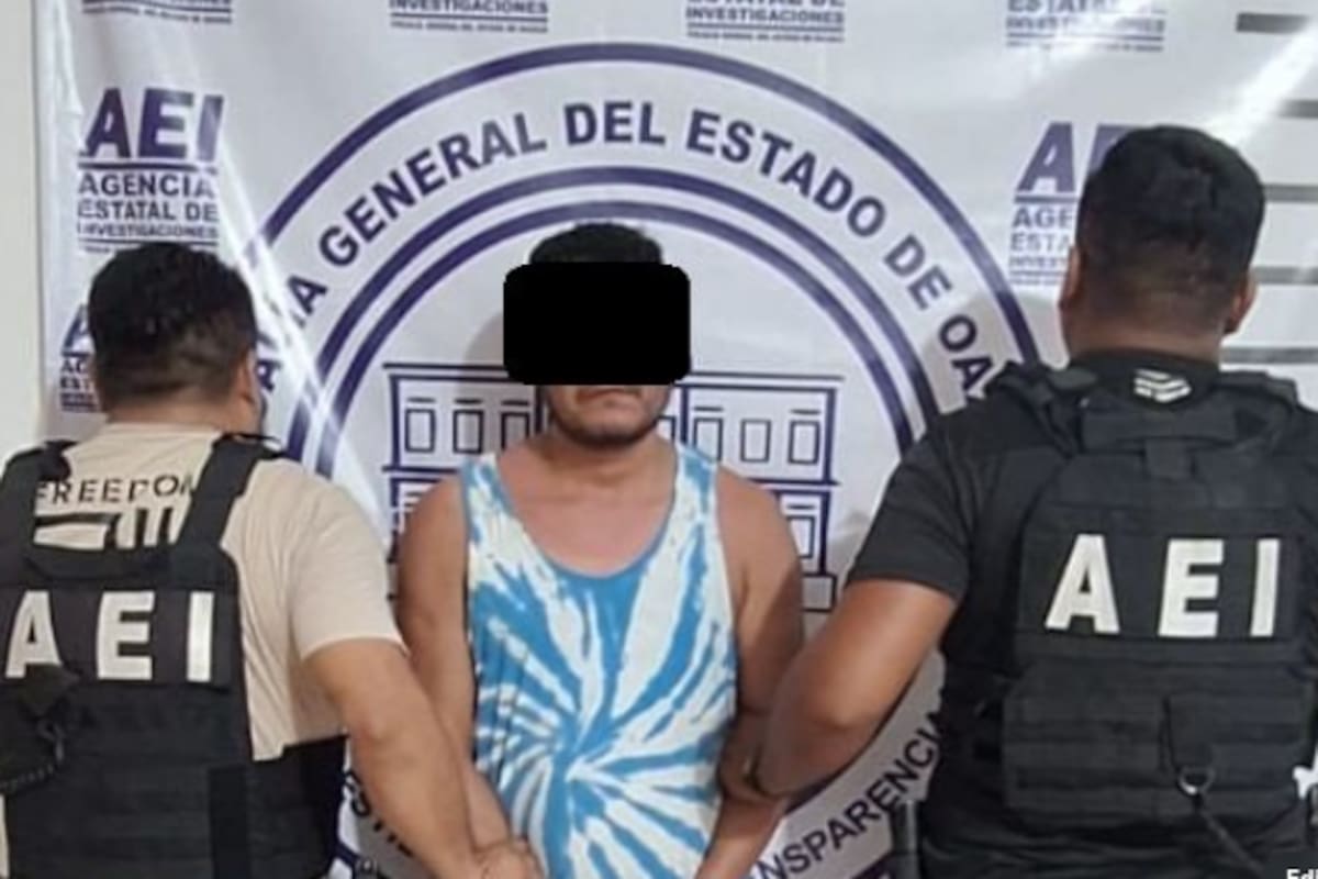 Detienen en Oaxaca a hombre que intentó quemar viva a su esposa, le roció gasolina e intentó prenderle fuego