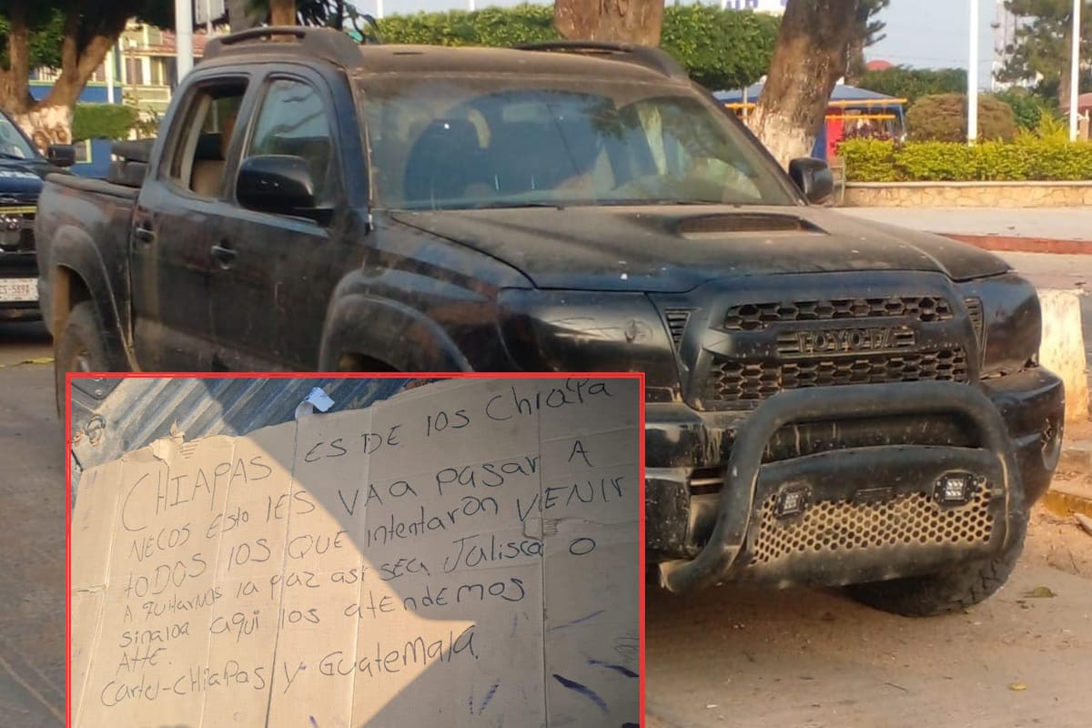 Cártel de Chiapas ejecuta a hombre y emite amenaza contra CJNG y CDS: “Chiapas es de los chiapanecos”, dice narcomanta