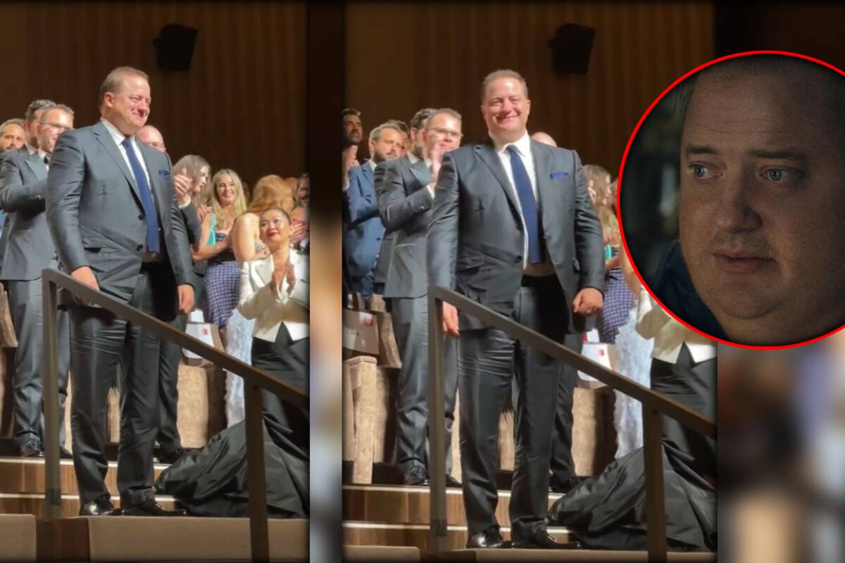 VIDEO: Brendan Fraser llora en el festival de Venecia ante ovación de pie de 6 minutos por "The Whale", su nueva película
